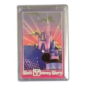 NEW Sealed! Walt Disney World Deck of Playing Cards Epcot & Castle Pink